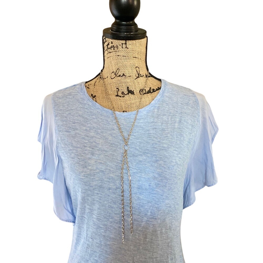 Vince Camuto‎ Light Blue Blouse – Size Small – Feminine Flutter Sleeve Top